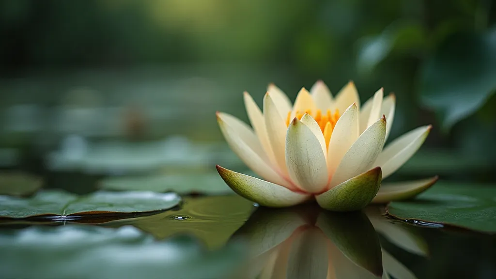 Close-up of a blooming water lily.